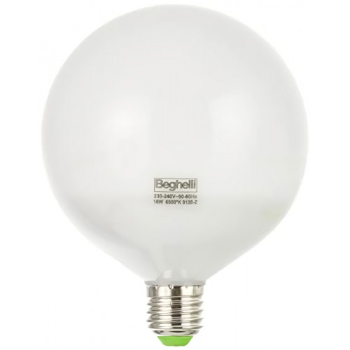 LAMPADINA LED GLOBO BEGHELLI  16W E27 6500K FREDDA