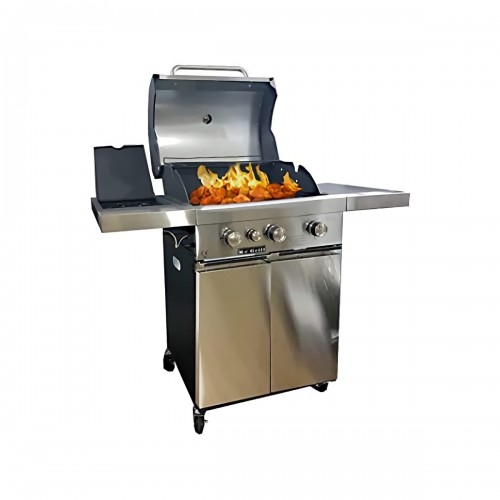 BARBECUE SPECIAL INOX A PIETRA LAVICA 3 FUOCHI +FO RNELLO