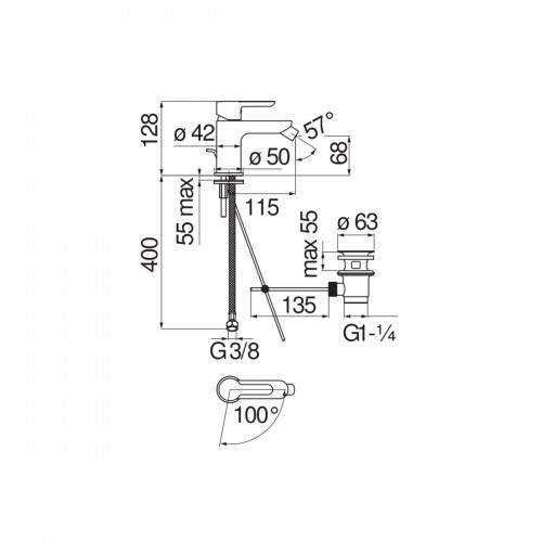 MISCELATORE MONOCOMANDO BIFET SC 1/14SERIE ABC RIS PARMIO ENERGETICO