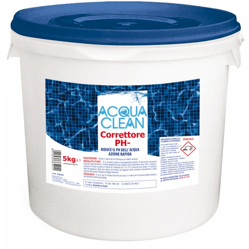 CORRETTORE ACQUA CLEAN PH MENO GRANULARE KG5