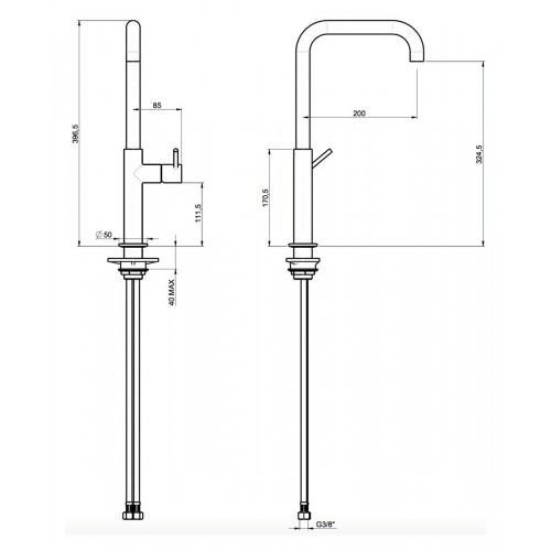 MONOCOMANDO LAVELLO MONOFORO BOCCA GIREVOLE  PEPE XL CROMATO