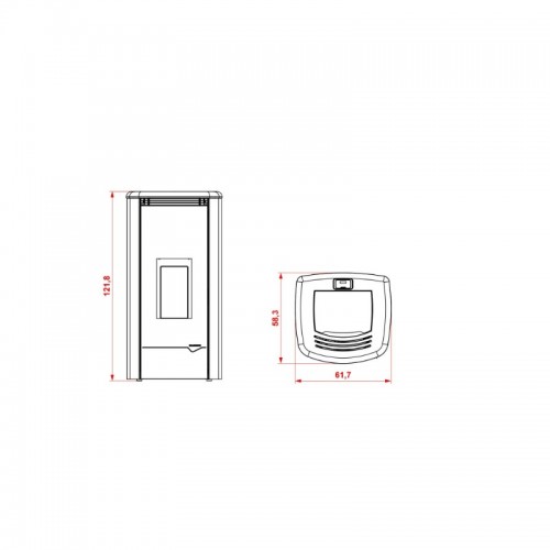 -ECOFIRE IDRO VENTILATA MAIDA 18 T MOKA PALAZZETTI