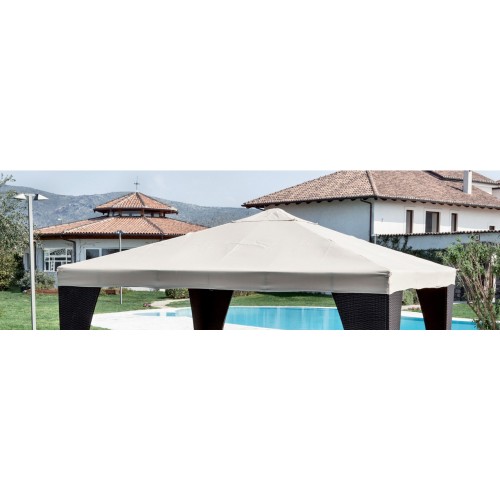 TOP COPERTURA X GAZEBO LEGNO 3X3 POLIESTERE  BIANC O