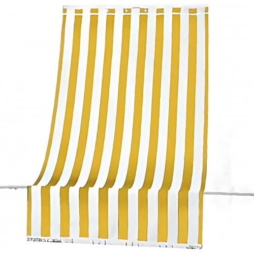 TENDA DA SOLE CARACASCM.140X250 BIANCO/GIALLO IN C OTONE