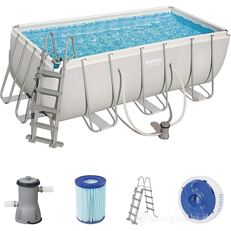 "PISCINA CON TELAIO PIU POMPA 412X201X122H  BESTWA Y 56456