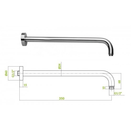 KIT TONDO D.25 DOCCETTA OTTONE DOCCE CROMATO 92800 00