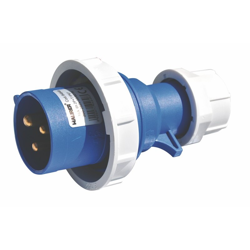 SPINA CEE 2POLI+TERRA 16A-220V COL.BLU IP67