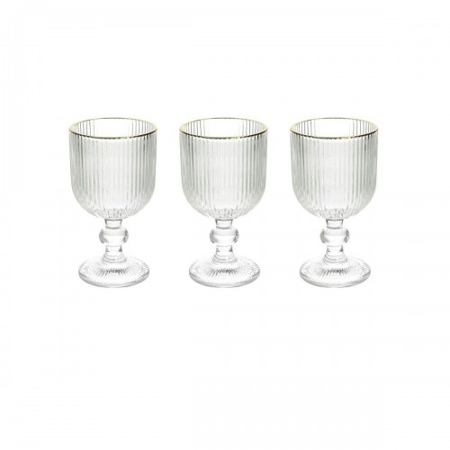 SET 3 CALICI ECLIPSE CC260 GLASS TRASP. FILO ORO