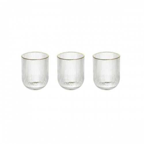 SET 3 BICCHIERI ECLIPSE CC260 GLASS TRASP FILO ORO