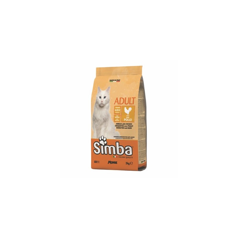 CIBO GATTO MONGE SIMBA 2 KG CROCCANTINI POLLO