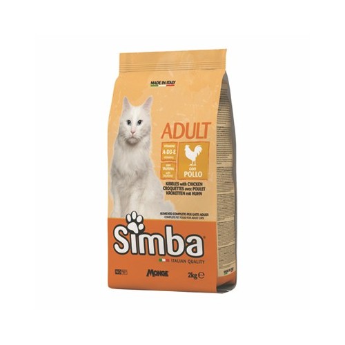 CIBO GATTO MONGE SIMBA 2 KG CROCCANTINI POLLO