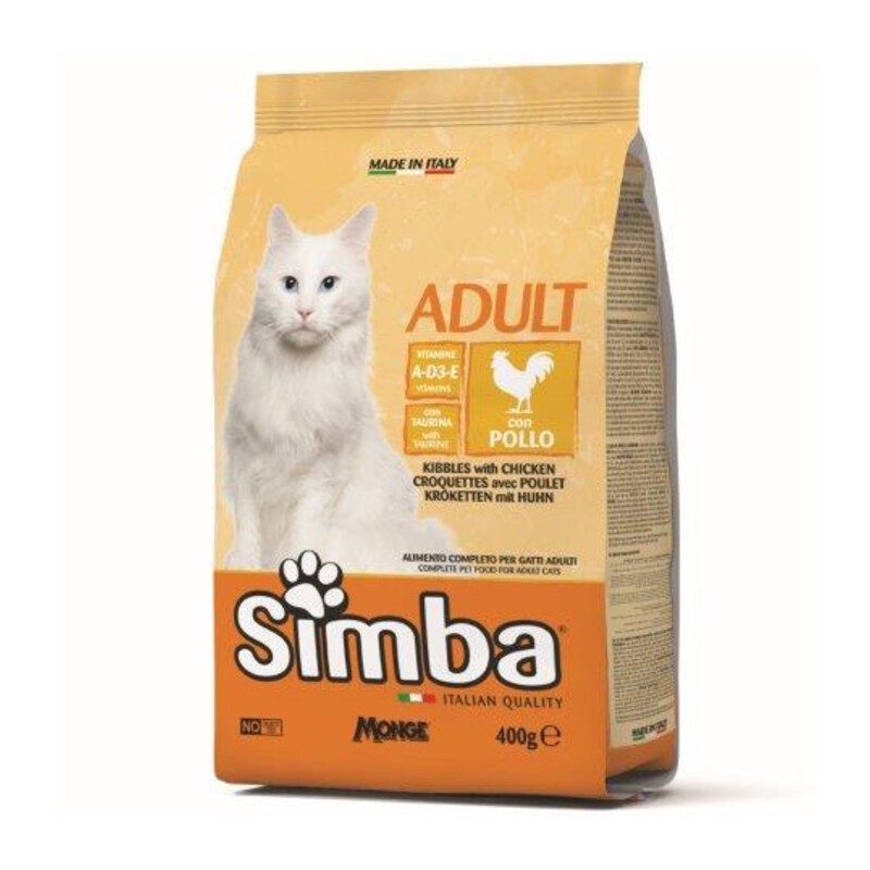 CIBO GATTO MONGE SIMBA 400 G CROCCANTINI POLLO