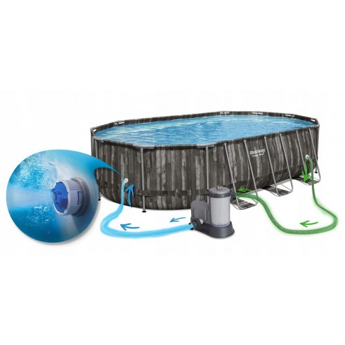 +PISCINA CON TELAIO OVALE CM.610X366X122H  BESTWAY 5611R