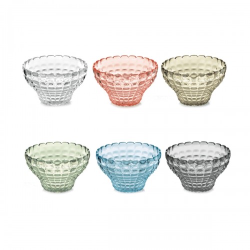 SET 6 CONTENITORI CM.12 TIFFANY COLORI ASSORTITI