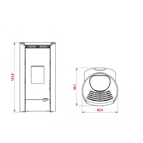 -ECOFIRE JACKIE IDRO 26 ACS BIANCA PALAZZETTI • STUFA A PELLET IDRO VENTILATA ERMETICA DALLA FO