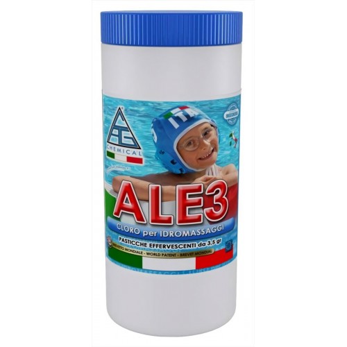 CLORO ALE 3 PER PISCINE IDROMASSAGGI IN PASTIGLIE DA GR.3.5 KG. 1