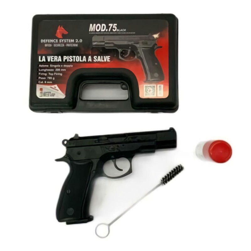 PISTOLA SCACCIACANI "75" CAL.8MM SEMI-AUTOM. COL.N ERO 12 COLPI