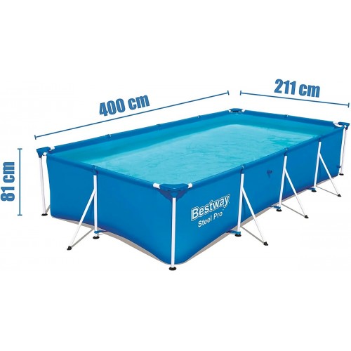 +PISCINA CON TELAIO PIU POMPA 400X211X81H BESTWAY MOD.56424