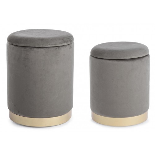 POUF CONTENITORE POLINA GRIGIO GRANDE