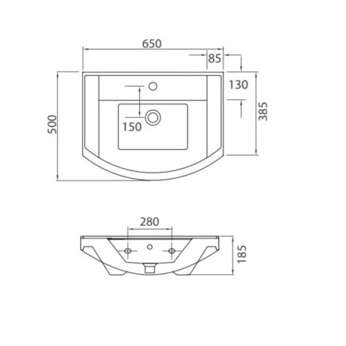 LAVABO BIANNA 65X50 4844